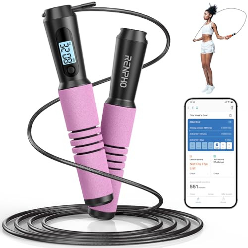 RENPHO Smart Jump Rope - APP Data Storage & Tracking & Analysis, Tangle-Free Jumping Rope for Men... | Amazon (US)