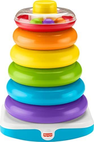 Fisher-Price Giant Rock-a-Stack, 14-inch Tall Stacking Toy with 6 Colorful Rings for Baby to Gras... | Amazon (US)