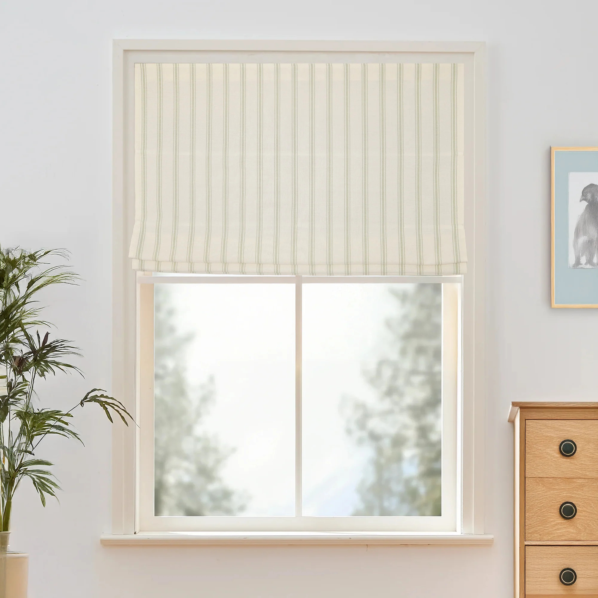 Loxley Yarn-Dyed  Roman Shades & Blinds | NeutralCurtains