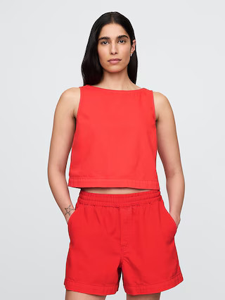 UltraSoft Denim Shell Tank Top | Gap (US)