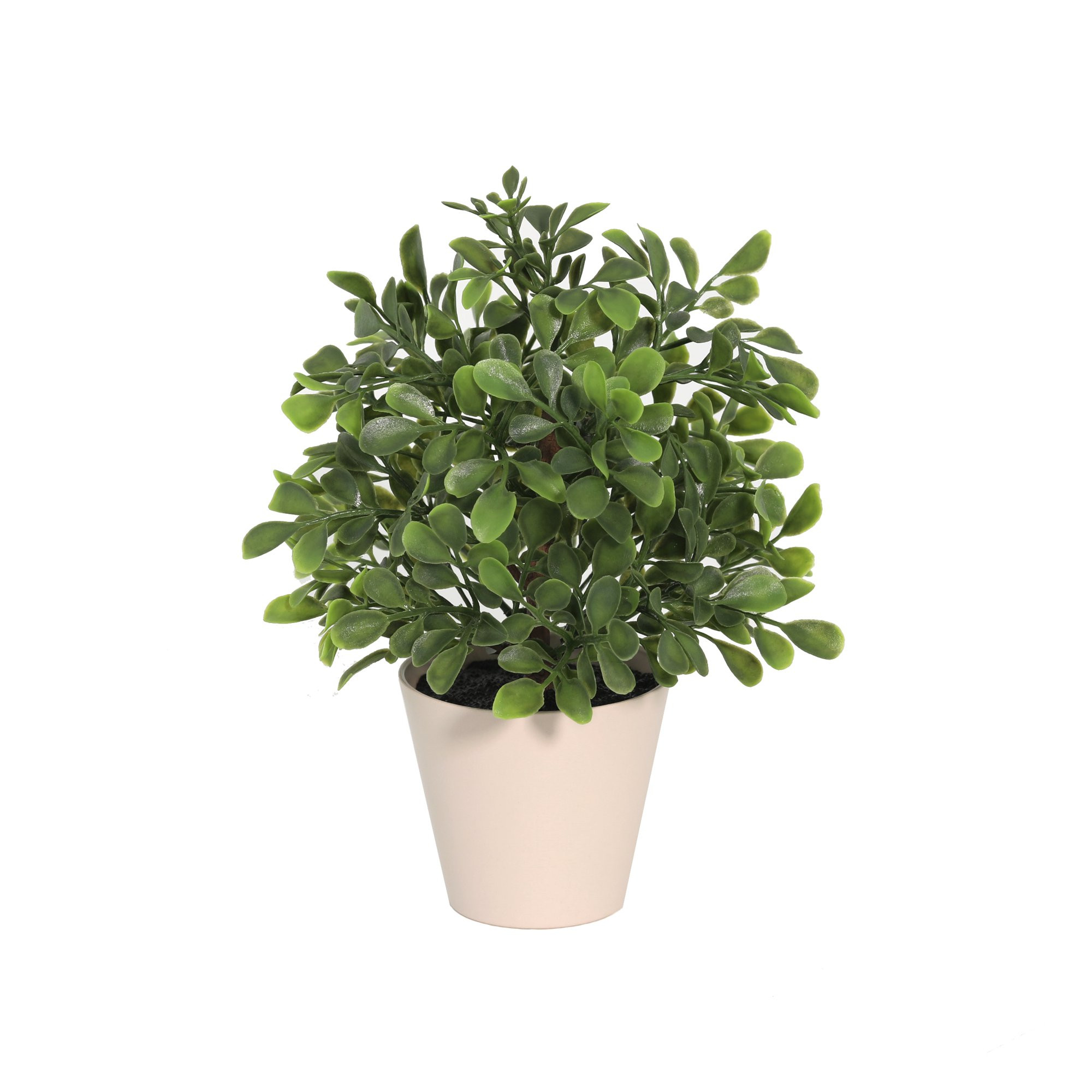 Mainstays 9" Artificial Boxwood Plant in Tan Planter Pot | Walmart (US)