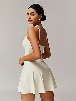 Tennis Dress for Women Spaghetti Strap Golf Dresses 2-in-1 Yoga Athletic Dress with Built in Shor... | Amazon (US)