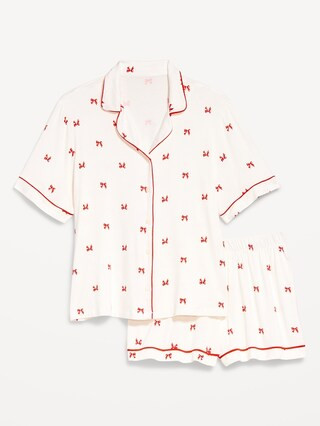 Sunday Sleep Knit Jersey Short Set | Old Navy (US)