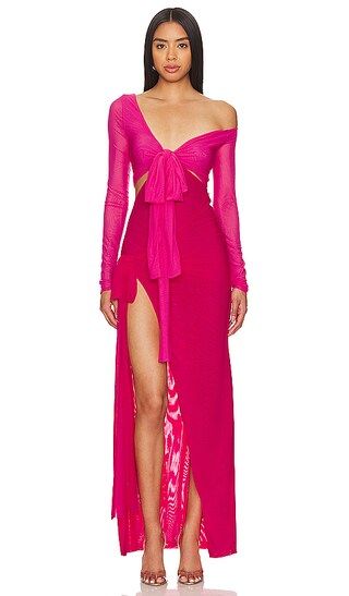 Jayleen Asymmetric Dress in Pink Multi | Revolve Clothing (Global)