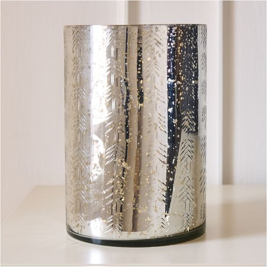 Canyon Etched Glass Hurricanes | West Elm (US)