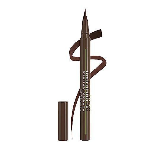 Maybelline Tattoo Studio Ink Pen Liquid Eyeliner, Up to 24 Hours of Wear, Waterproof & Smudge-Resistant Make Up, Brown, 1 Count | Amazon (US)