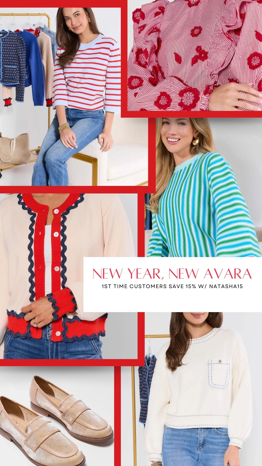 new year and new arrivals at avara!  1st time customers save 15% with code natasha15 • 

#LTKFindsUnder100 #LTKSeasonal