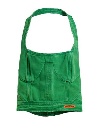 Heron Preston Woman Top Green Size XXS Cotton | YOOX (US)