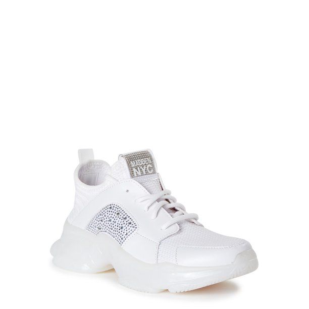 Madden NYC Women's Rhinestone Athletic Sneakers - Walmart.com | Walmart (US)