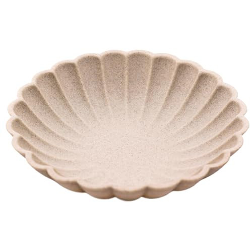 Sayouart Ocean-Inspired Scallop Decorative Bowl, Fruit Bowl Home Decor, Key Bowls Entryway Decor, Coffee Table Tray, Handmade Non-Slip Decorative Tray with Coastal Charm (Frosted clay) | Amazon (US)