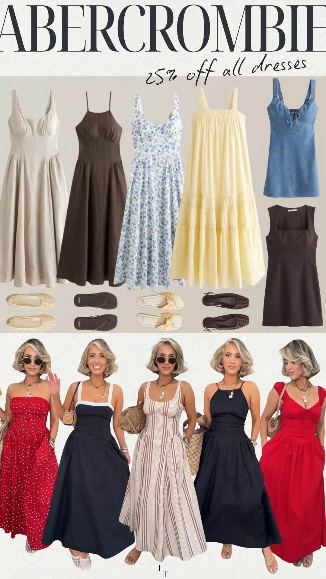 Omg these DRESSES 😍😍 
🚨USE Code: AFLTK for a stackable 20% Off (6/3-6/4 only) 

Sale Dates: 6/3-6/8

#LTKxAbercrombie #LTKootd #LTKSaleAlert