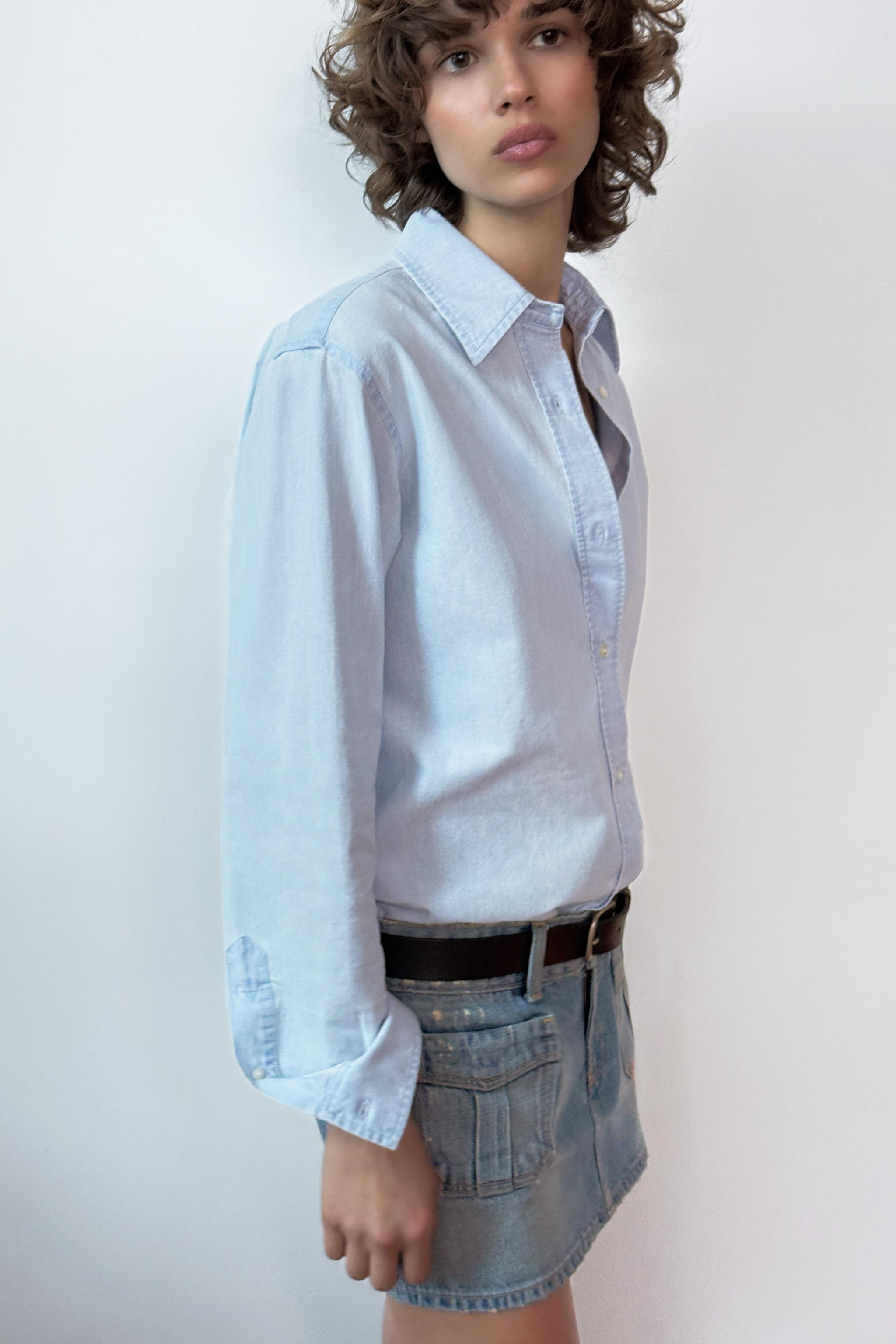 TRF REGULAR DENIM SHIRT | Zara UK