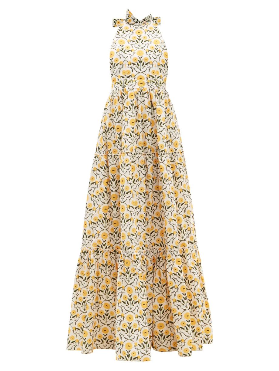 Agua by Agua BenditaNaranja Mimosa-print cotton maxi dress | Matches (US)