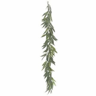 6 ft. Green Artificial Muddy White Willow Other Garland. | The Home Depot