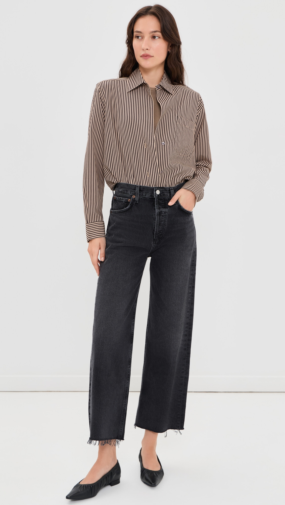 AGOLDE Ren High Rise Wide Leg Jeans Arcane 26 | Shopbop