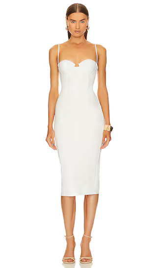 x REVOLVE Karasi Midi Dress | White Midi Dress White Spring Dress White Dress Midi Cocktail Dress | Revolve Clothing (Global)
