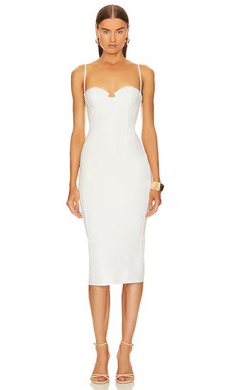 x REVOLVE Karasi Midi Dress | White Midi Dress White Spring Dress White Dress Midi Cocktail Dress | Revolve Clothing (Global)