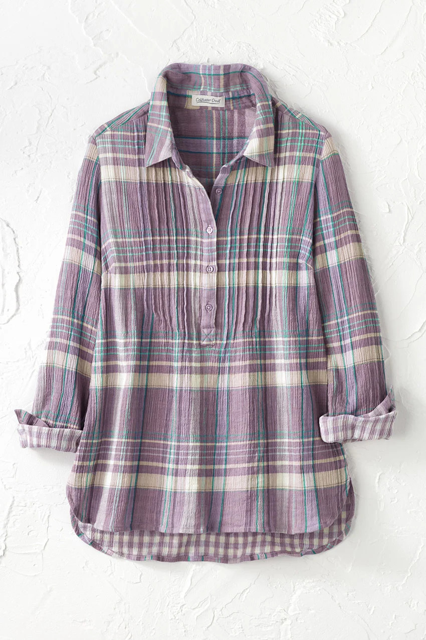 Ripple Creek Plaid Popover | Coldwater Creek