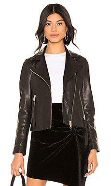 ALLSAINTS Dalby Leather Biker Jacket in Black from Revolve.com | Revolve Clothing (Global)