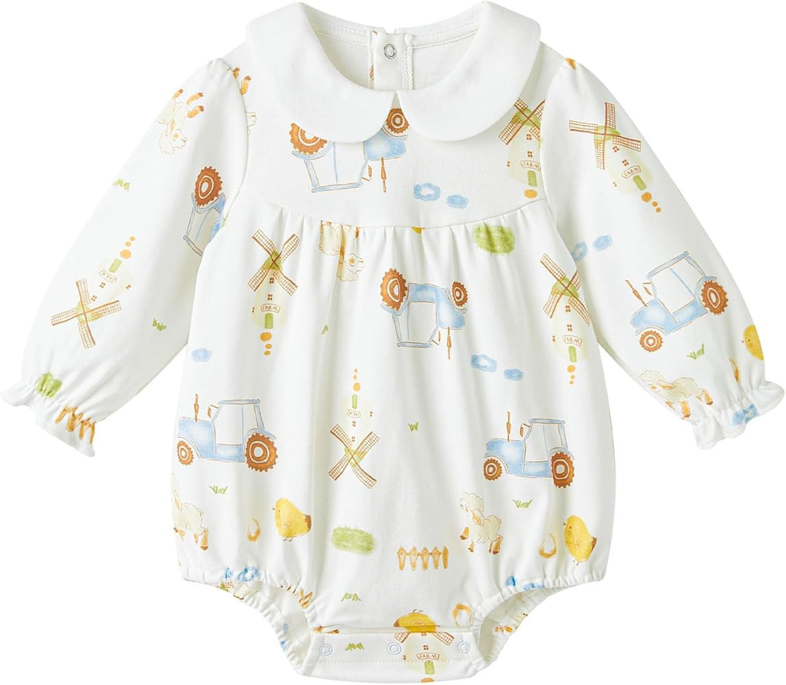 pureborn Baby Girls Boys Bodysuit One-Piece Romper 0-24 Months | Amazon (US)