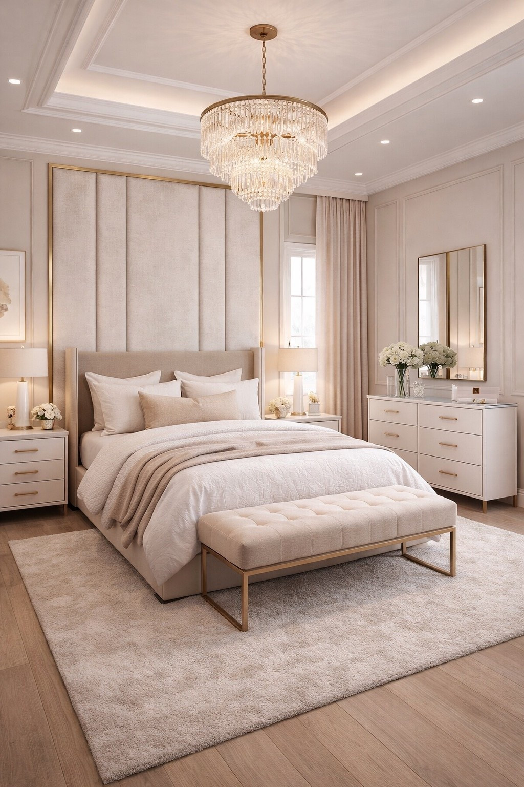 A chic neutral bedroom with glam details, cozy layers, and a timeless luxury feel.

#bedroomideas #luxurybedroom #neutralbedroom #modernbedroom #bedroomdecor #elegantbedroom #glambedroom #homedecor #interiordesign #luxuryhome #neutralhome #beigehome #cozybedroom #designerbedroom #statementlighting #bedroominspo #softminimalism #warmminimalism #highendinteriors #homeinspo #designinspo #wayfairhome #ltkhome #ltkdecor #ltkdesign #ltkfinds #ltkit #shopthelook #pinteresthome #sophisticatedstyle