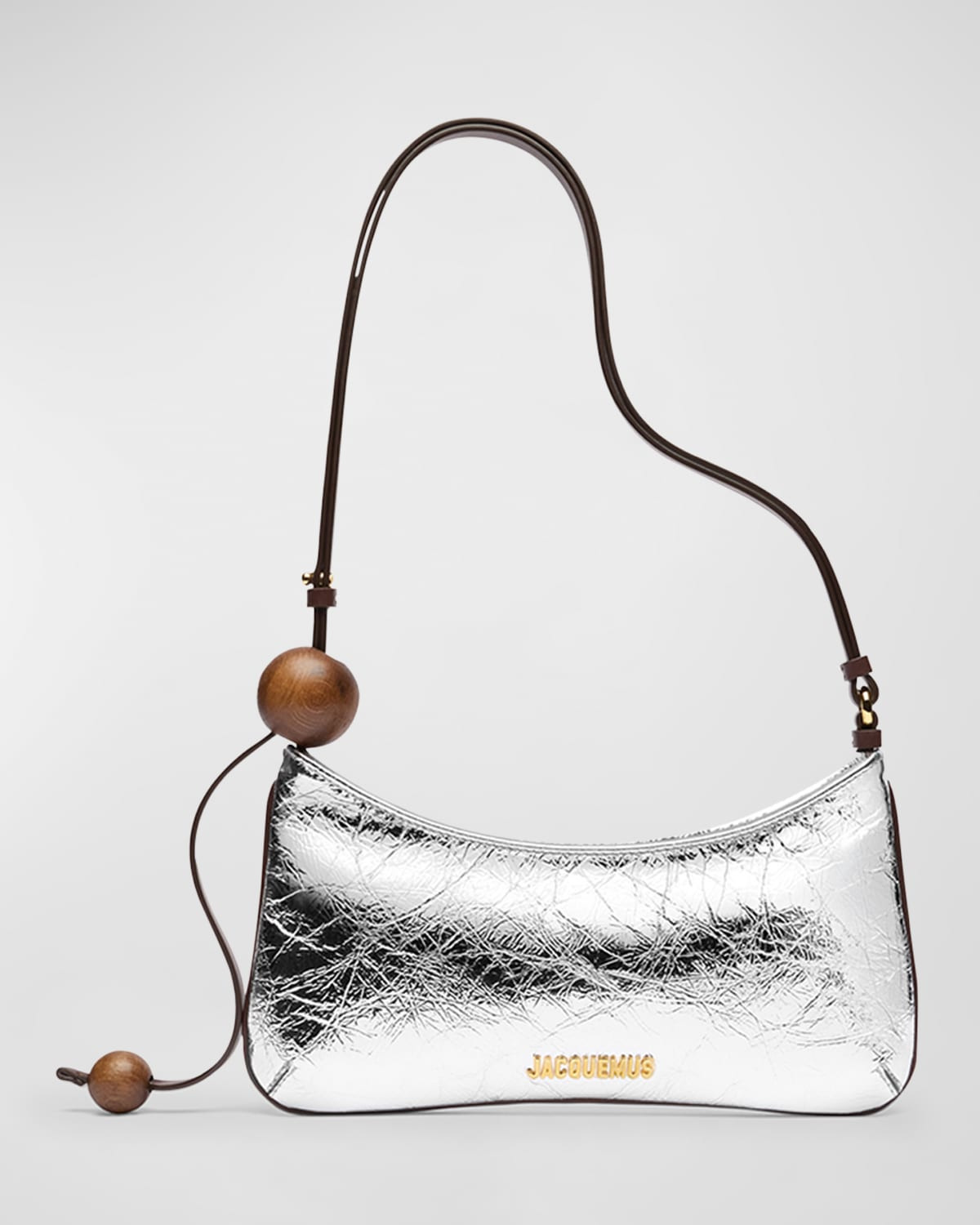 Le Bisou Perle Metallic Leather Shoulder Bag | Neiman Marcus