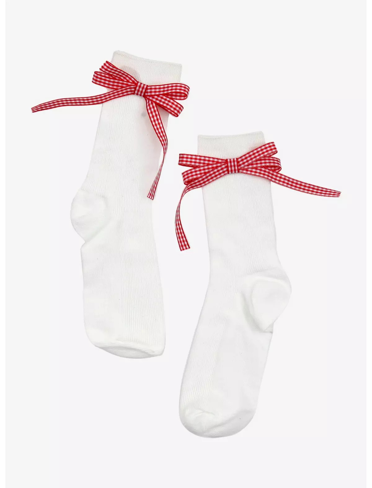 Red Gingham Bow Crew Socks | Hot Topic
