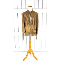 Vintage Brown Suede Leather Fringe Tassel Shirt Jacket | Etsy (US)