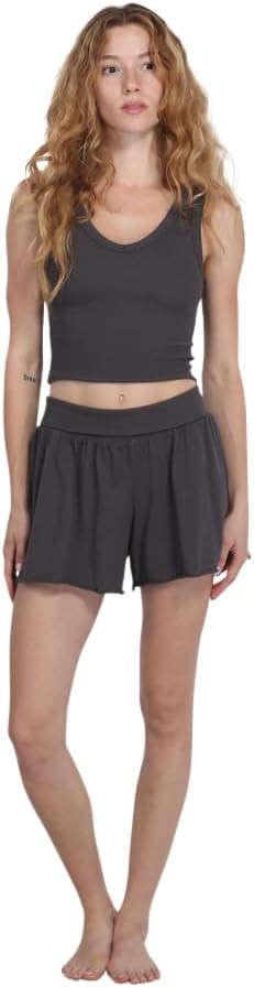 Rib V-Neck Crop Top | Amazon (US)