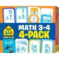 School Zone Math 3-4 Flash Cards 4-Pack School Zone Author | Barnes & Noble