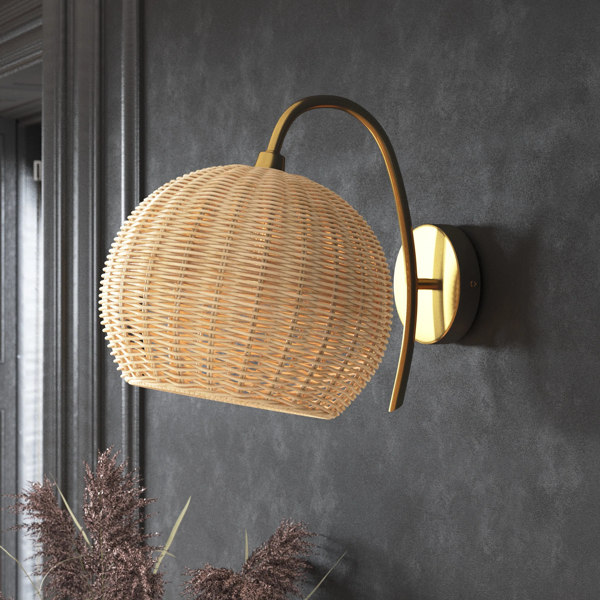 Joss & Main Tivoli 1 - Light Gold Armed Sconce & Reviews | Wayfair | Wayfair North America