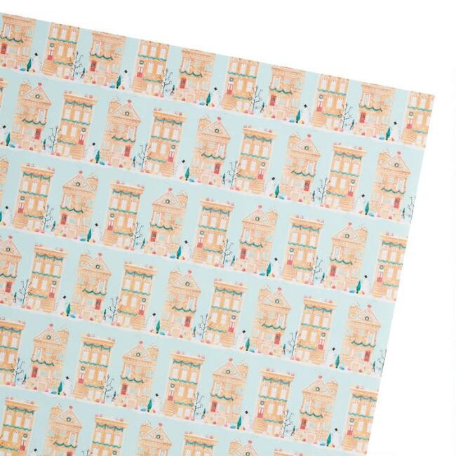 Jumbo Gingerbread Houses Holiday Wrapping Paper Roll | World Market