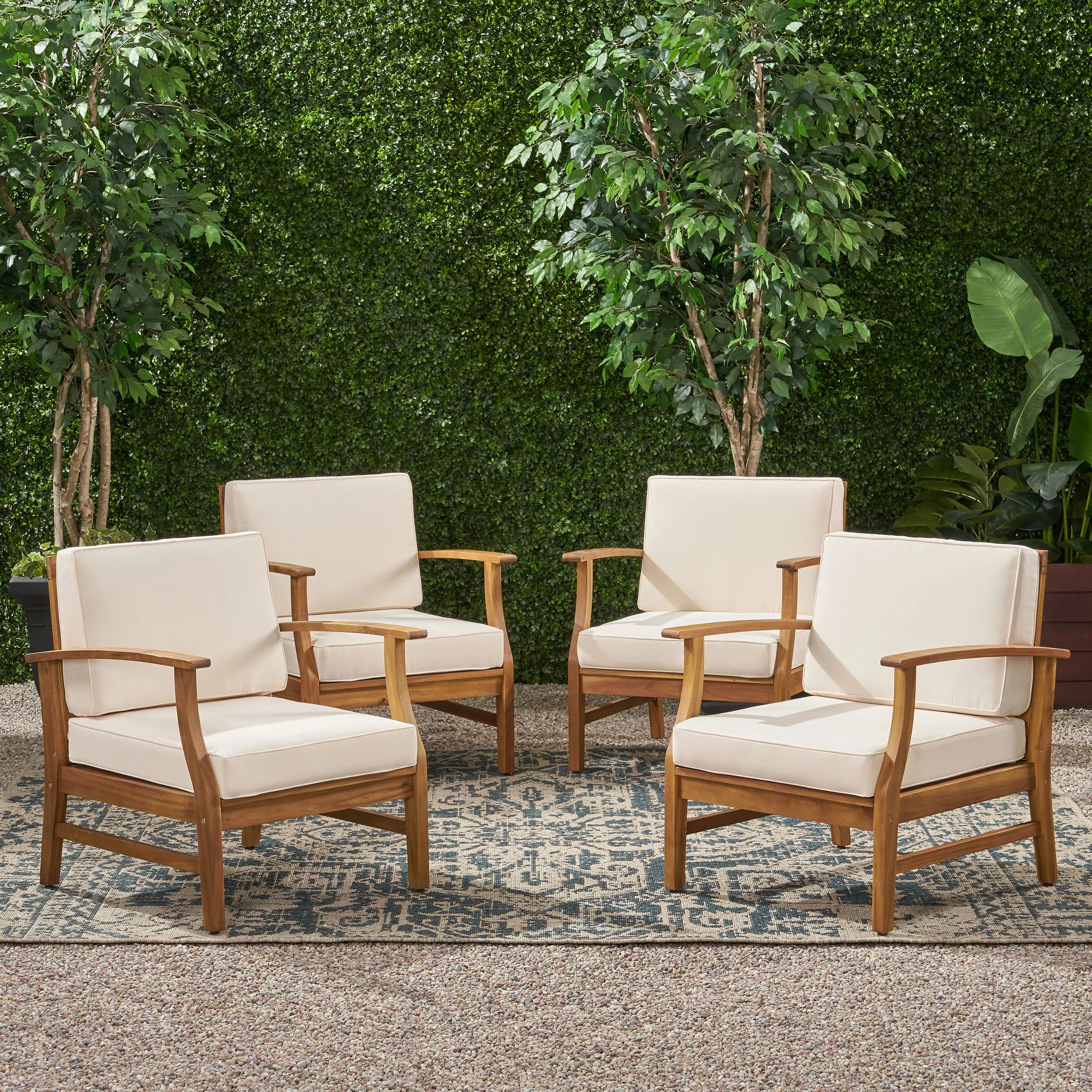 Acacia Outdoor Lounge Chair (Set of 4) | Wayfair North America