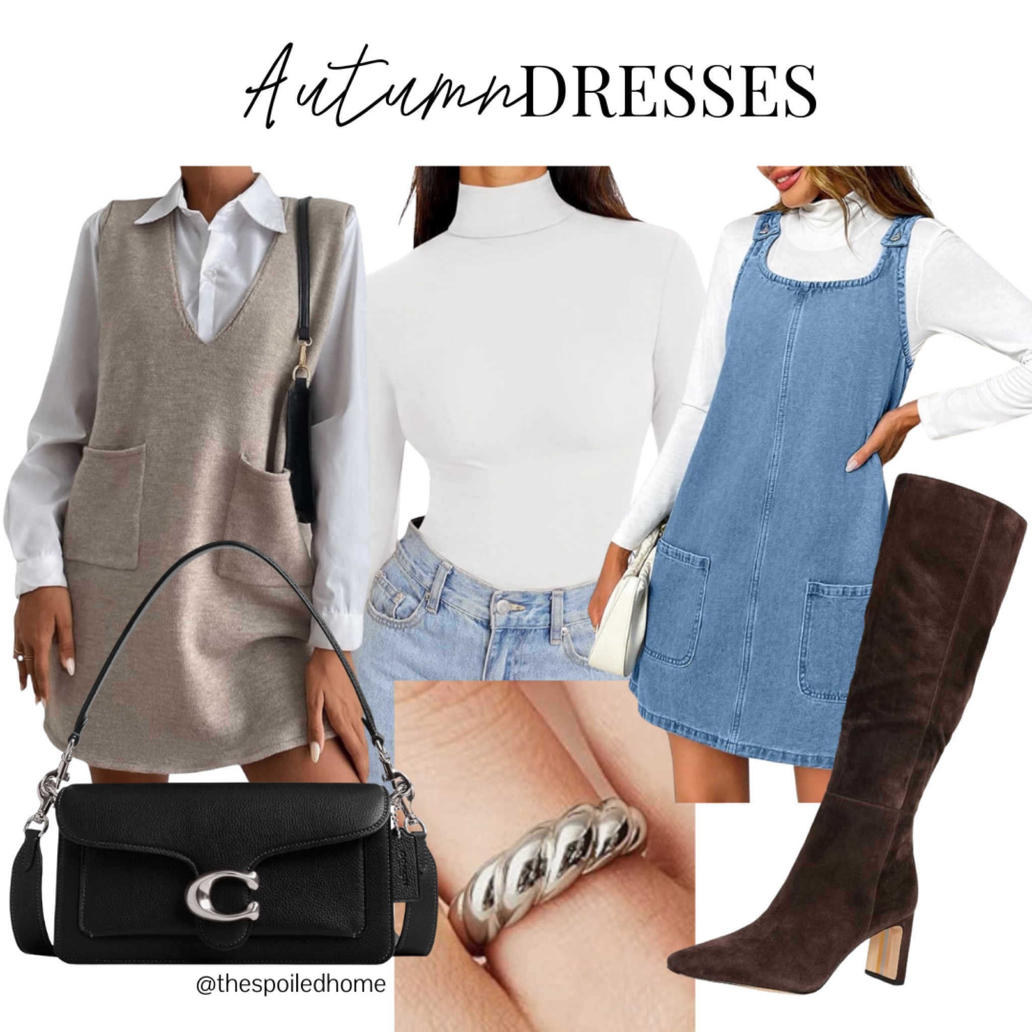 Did someone say, “denim dress”? We heard that they’re trending! Loving the look of a mock turtleneck under a sleeveless, loose dress for fall! 

#LTKFallSale #LTKStyleTip #LTKWorkwear