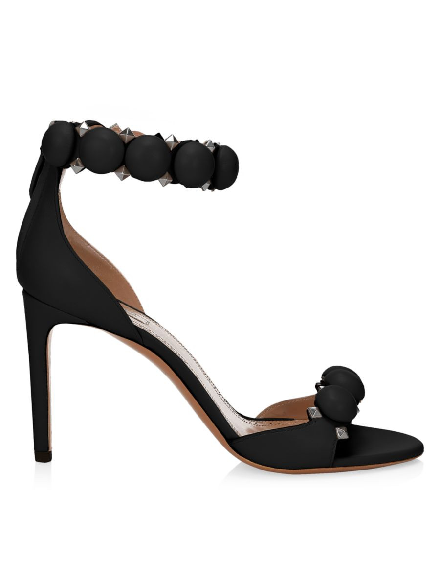 Bombe 90 Ankle-Strap Studded Leather Sandals | Saks Fifth Avenue