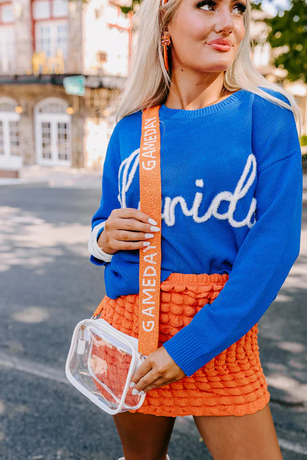 It's Gameday Beaded Bag Strap in Orange | Impressions Online Boutique