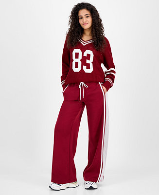 Madden Girl Juniors' High-Rise Athletic Fleece Pants  - Macy's | Macy's