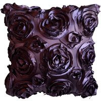 Textured Rose Fabric Square Or Rectangular Pillow Cover - Purple | Etsy (US)