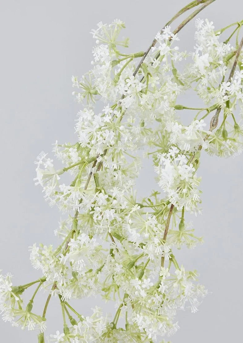 White Laurel Branch | Faux Spring Flower Branches at Afloral.com | Afloral