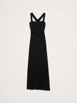 Matte Silk Cowl-Neck Backless Maxi Dress | Banana Republic (CA)