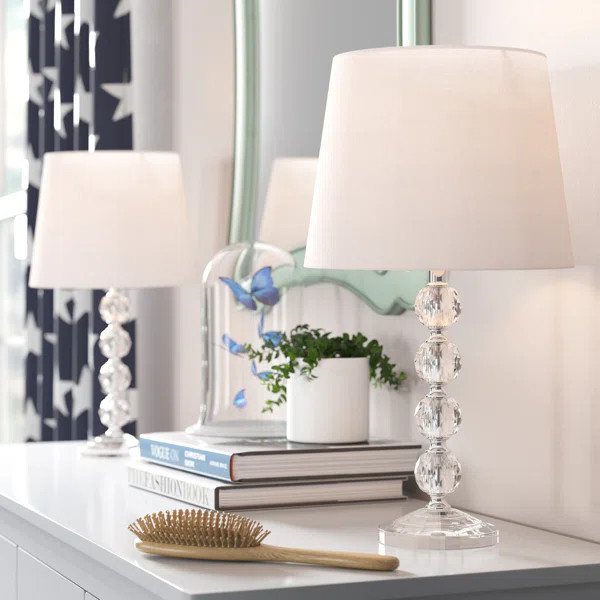 Chans 16" Clear/Glass Table Lamp (Set of 2) | Wayfair North America