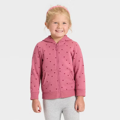 Toddler Girls' Zip-Up Fleece Hoodie - Cat & Jack™ | Target