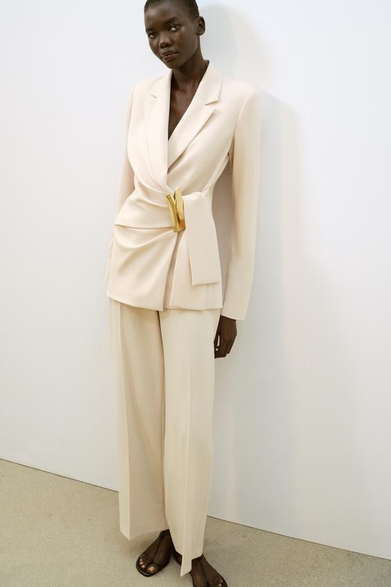 HIGH-WAISTED STRAIGHT LEG PANTS | Zara US