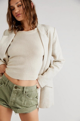 OneTeapsoon Bandits Low-Waist Denim Shorts | Free People (Global - UK&FR Excluded)