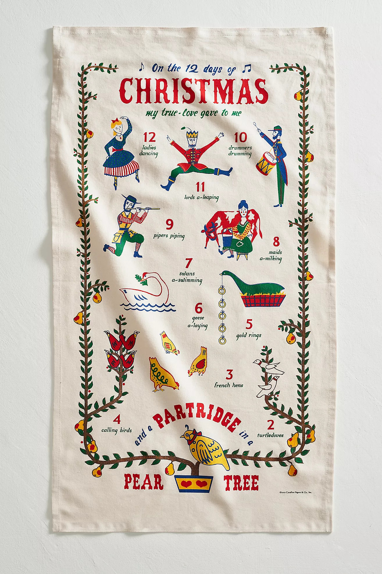 12 Days of Christmas Dish Towel | Anthropologie (US)