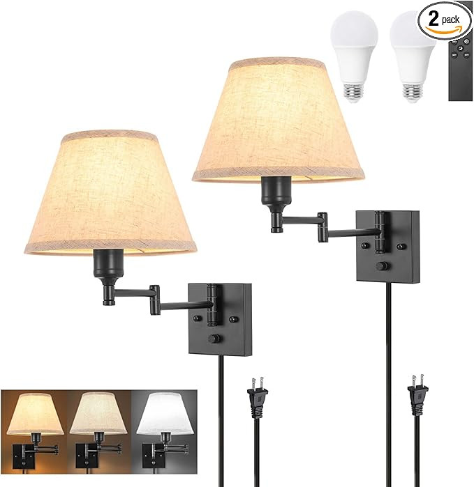 TRLIFE Wall Sconce with Remote Control, Dimming 10%-100% and Adjustable Color Temperature 2700K-6... | Amazon (US)