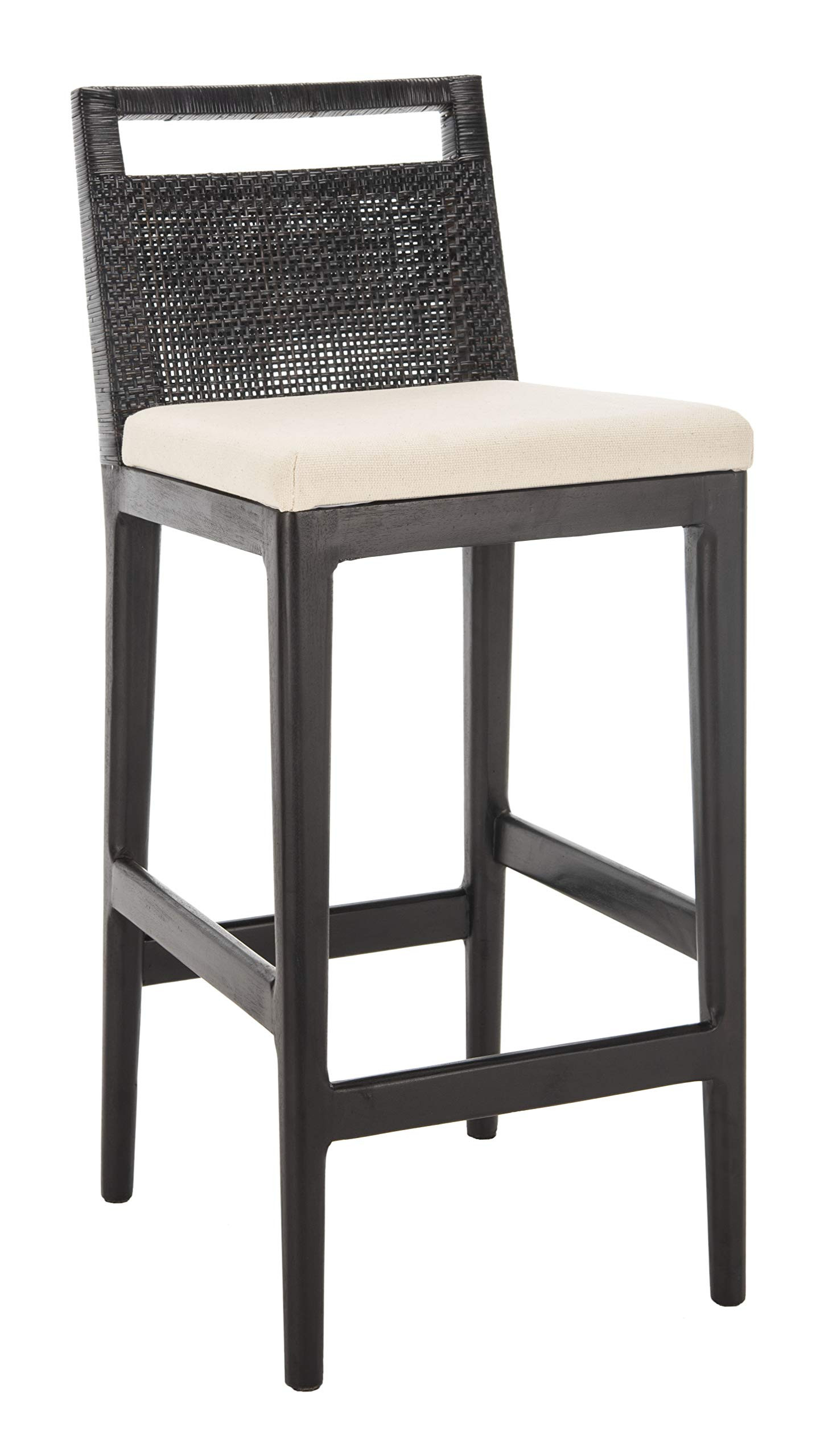 SAFAVIEH Darin Barstool, Black/White | Amazon (US)