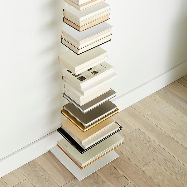 Floating Bookshelf White | The Container Store