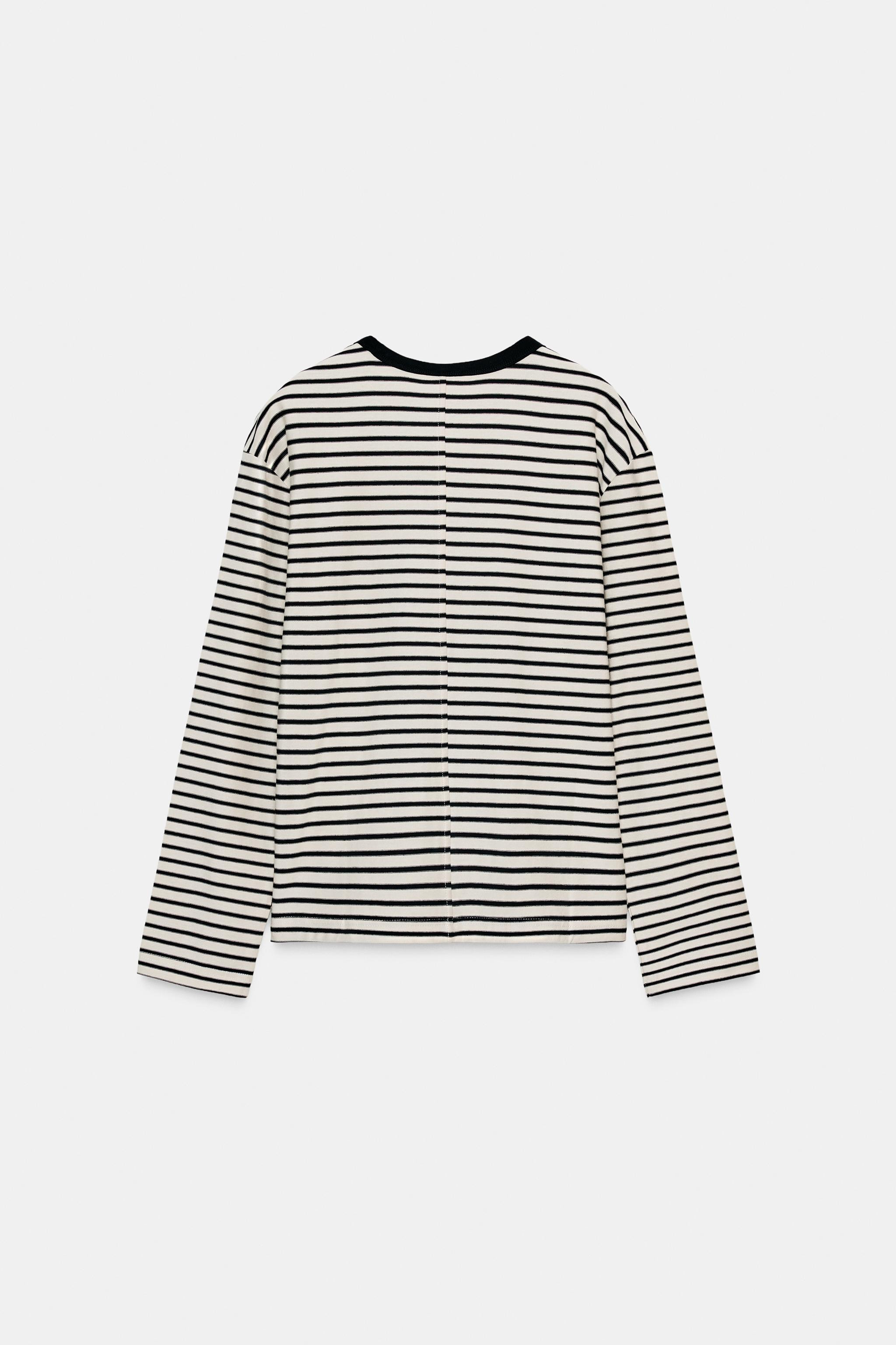 LONG SLEEVE STRIPED T-SHIRT | Zara US