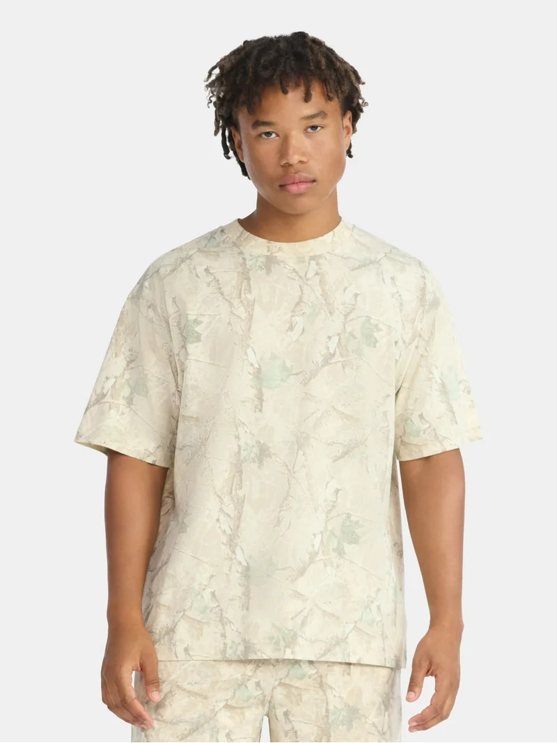 No Boundaries All Gender Cotton Oversize Tee with Short Sleeves, Men's and Big Men's | Walmart (US)